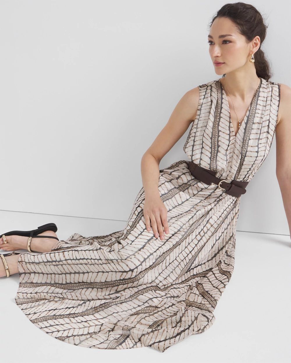 Chevron Maxi Dress White House Black Market